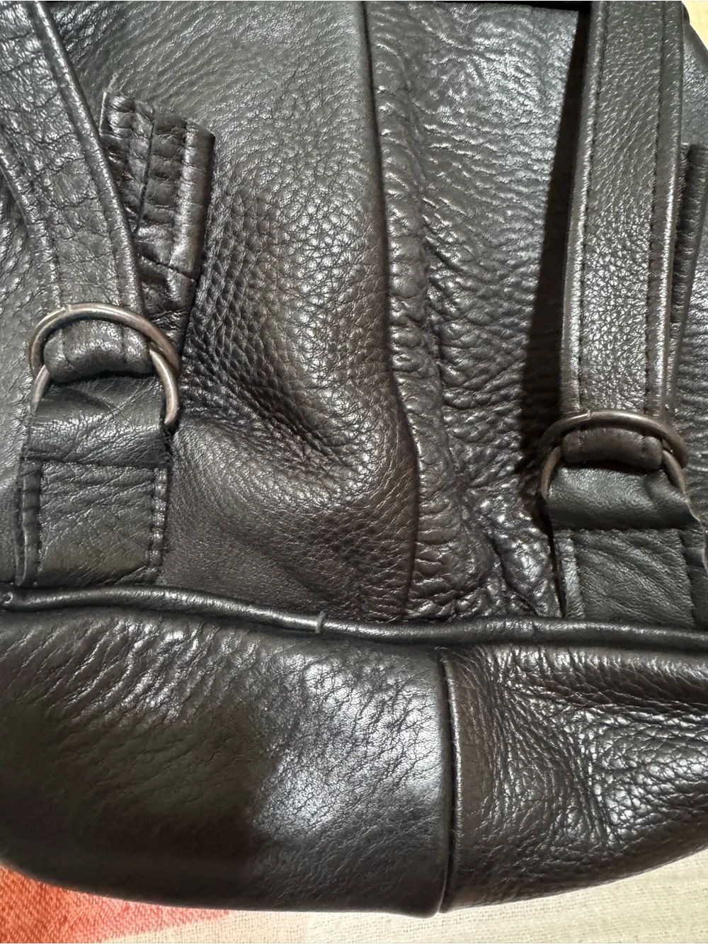Vintage Domini Pelle Genuine Leather Mini Backpack Purse Black Made in Mexico
